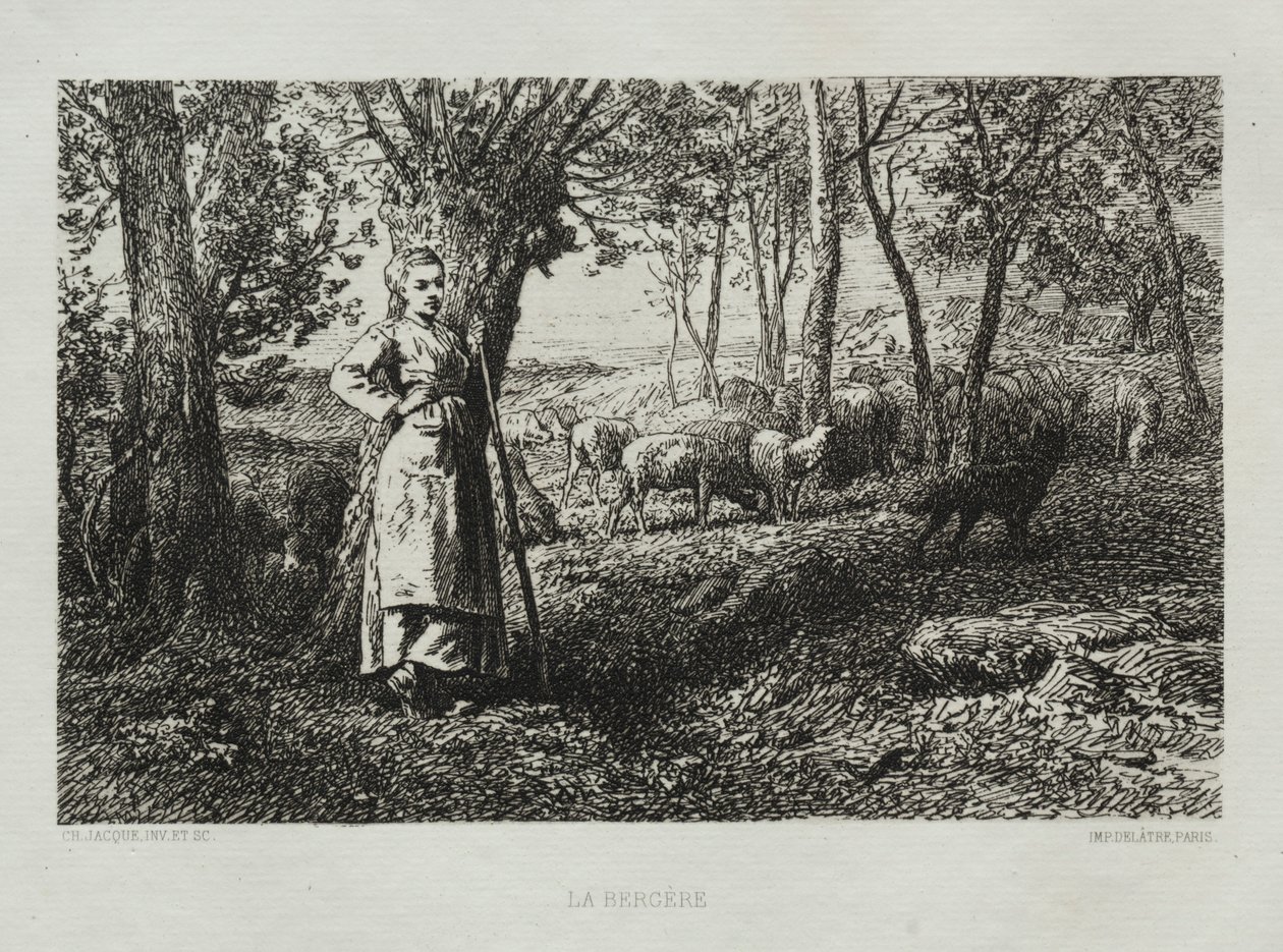 La Pastora de Charles Emile Jacque