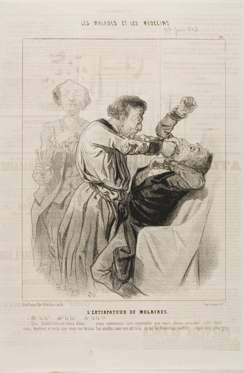 El sacamuelas (placa 15) de Charles Emile Jacque