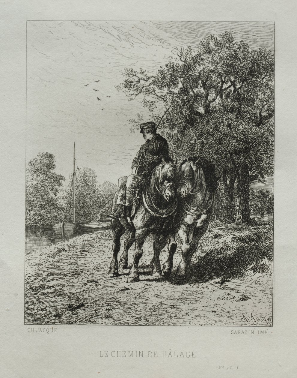 El camino de sirga de Charles Emile Jacque