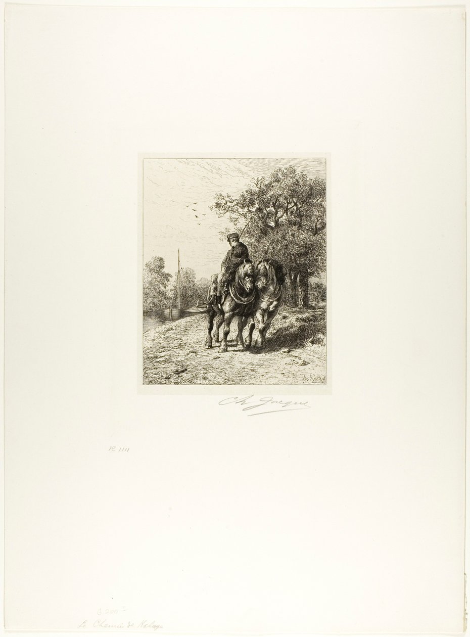 El camino de sirga de Charles Emile Jacque