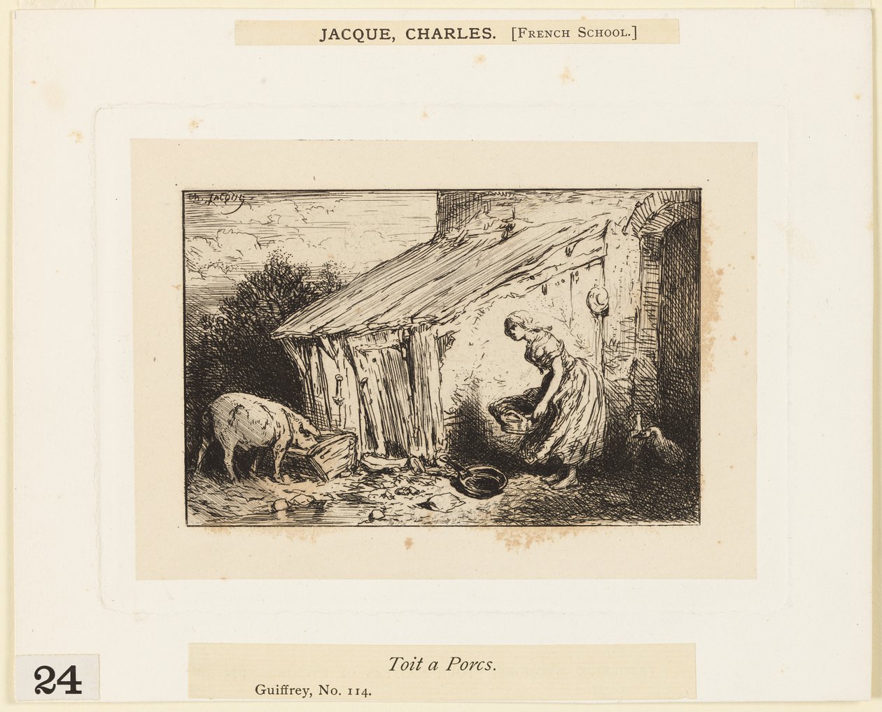 Techo a Porcs de Charles Emile Jacque