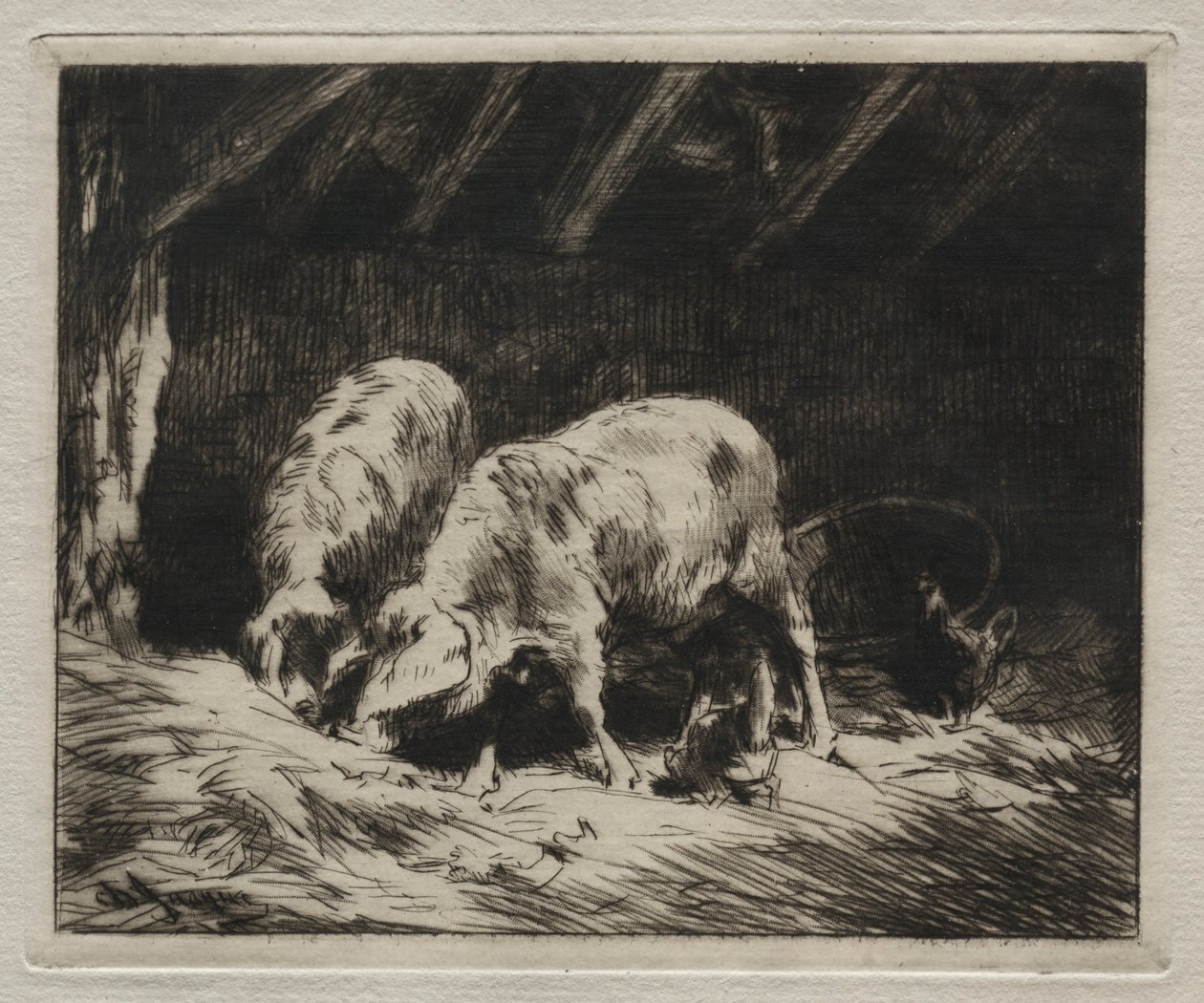 Dos Cerdos de Charles Emile Jacque