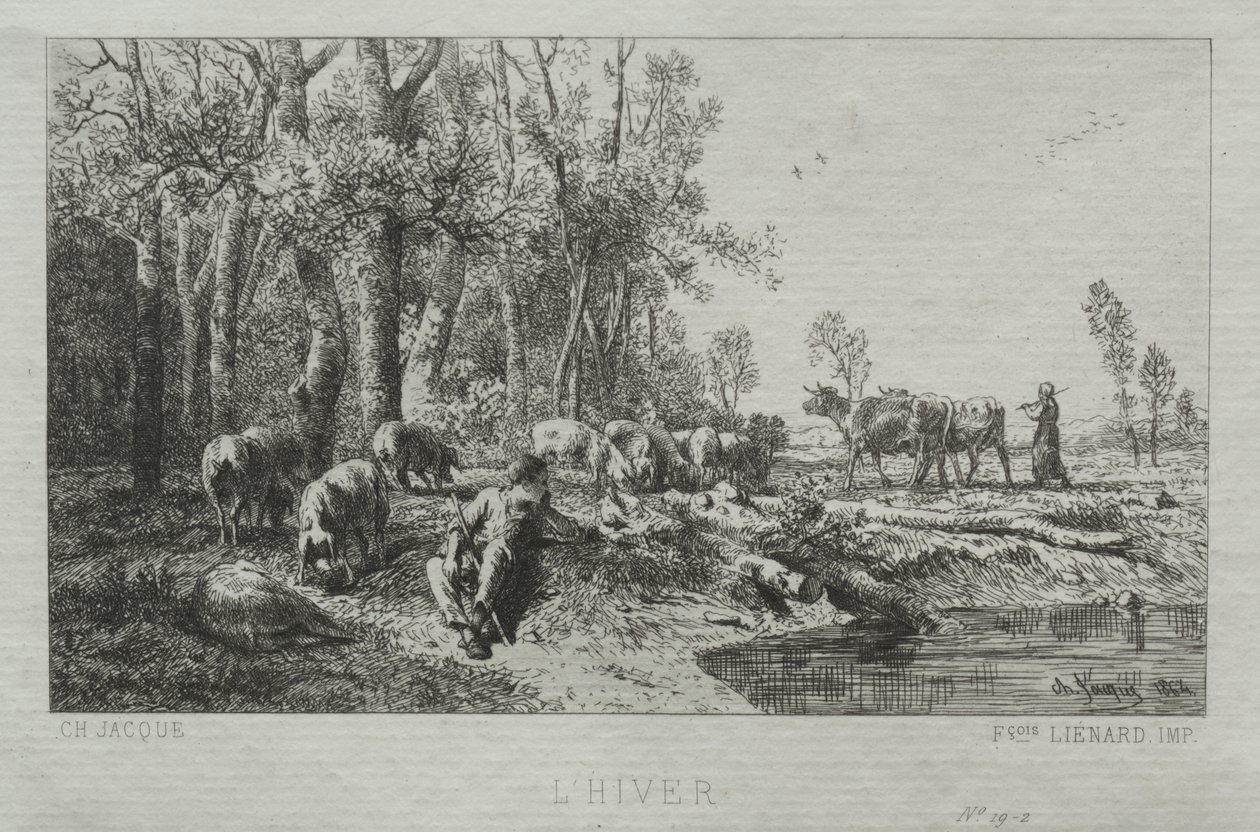 Invierno de Charles Emile Jacque