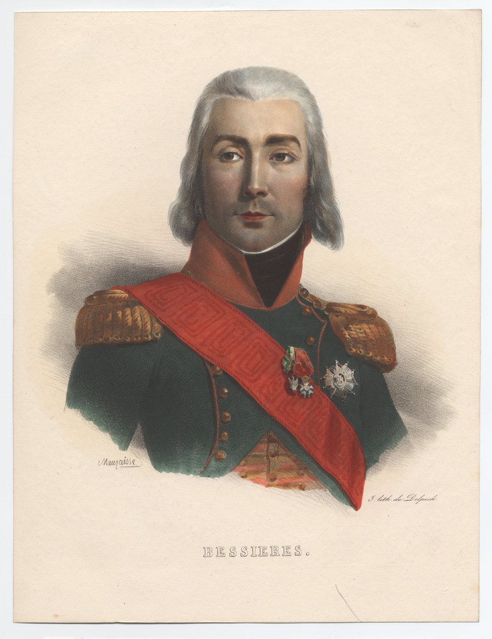 Retrato de Jean-Baptiste Bessières 1768-1813, Mariscal de Francia, 1835 de Charles Emile Mauraisse