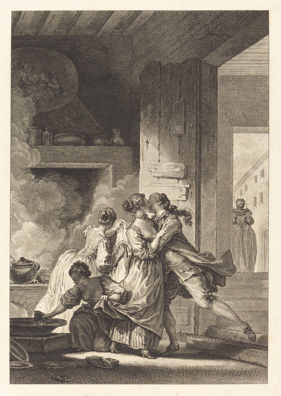 Nunca se Piensa en Todo de Charles Emmanuel Patas after Jean Honoré Fragonard