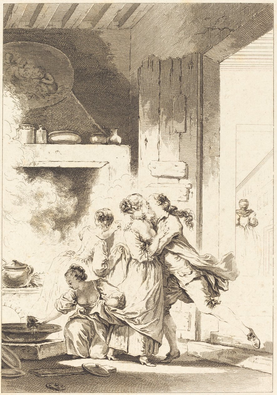 Nunca se Piensa en Todo de Charles Emmanuel Patas after Jean Honoré Fragonard