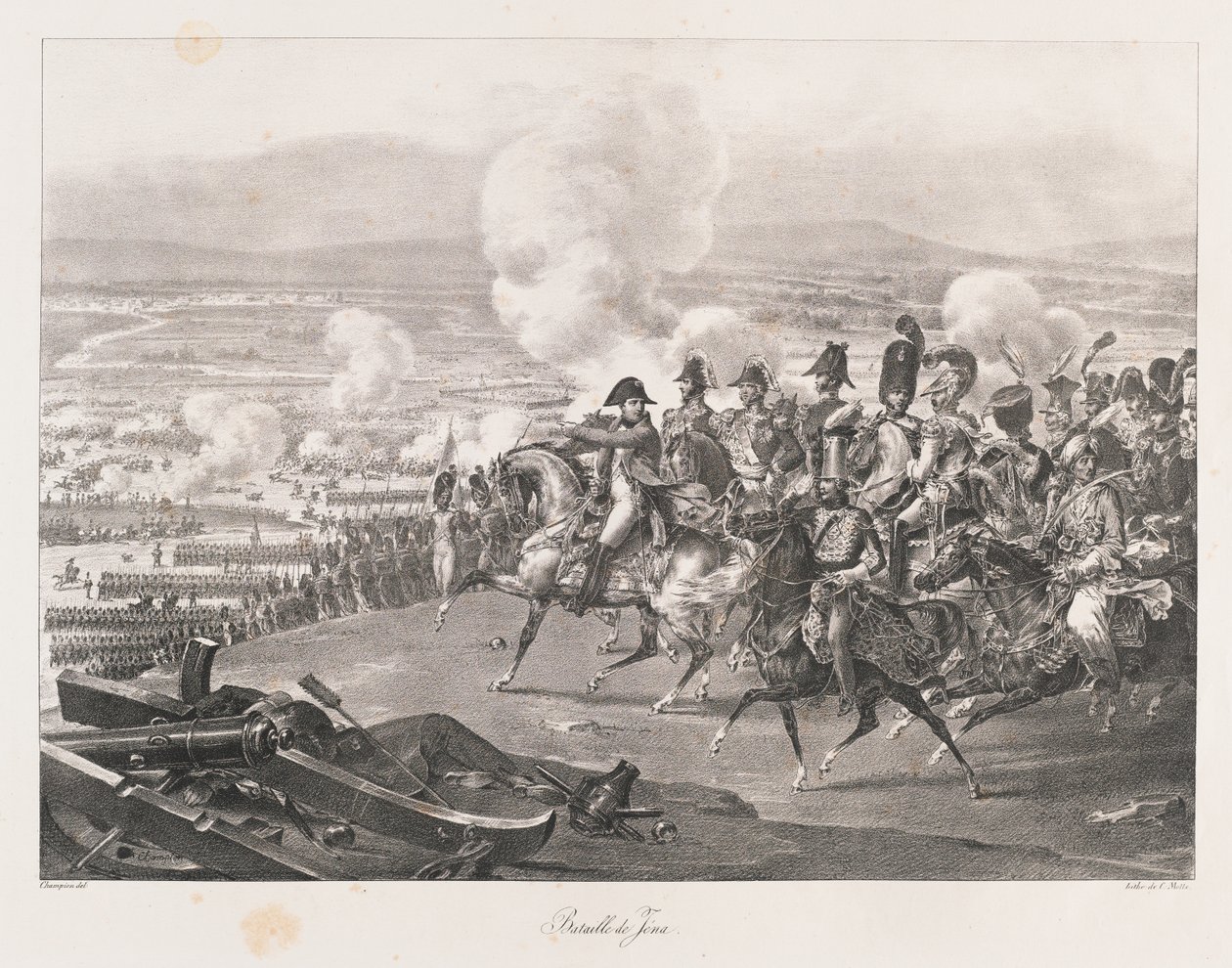 Batalla de Jena, principios del siglo XIX de Charles Etienne Pierre Motte