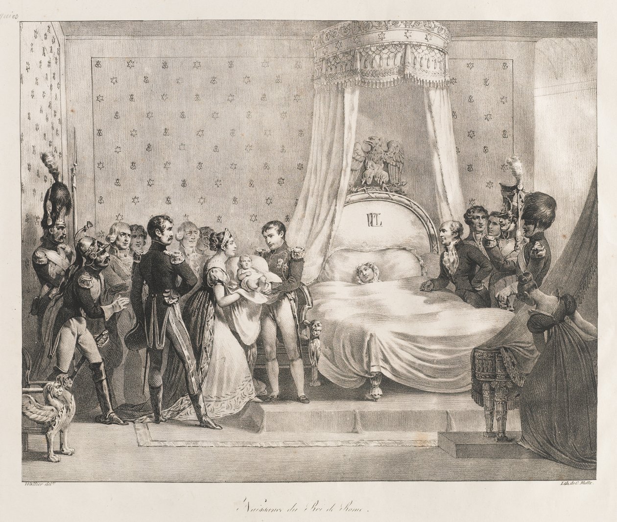 Nacimiento del Rey de Roma, principios del siglo XIX de Charles Etienne Pierre Motte