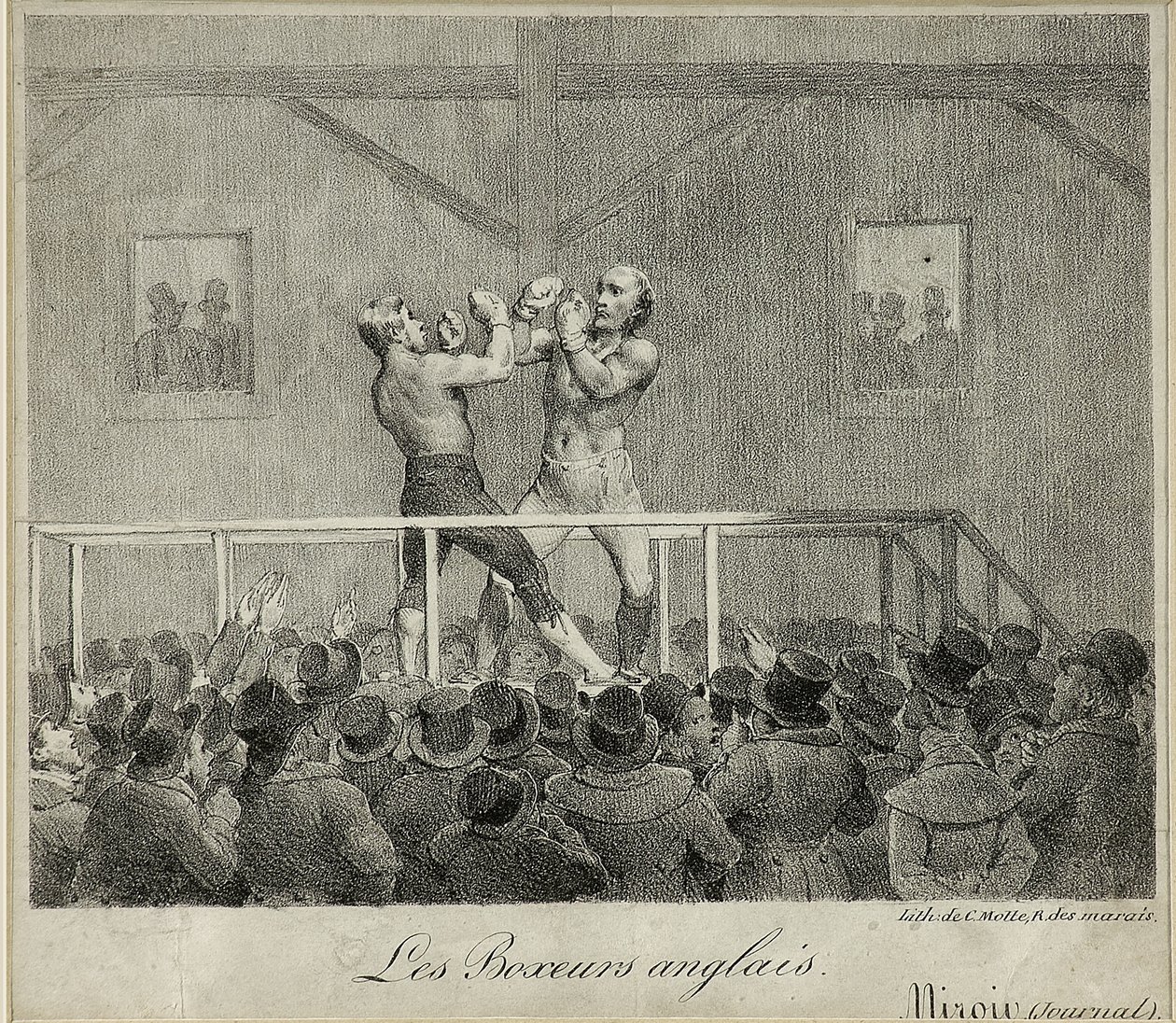 Boxeadores ingleses de Charles Etienne Pierre Motte
