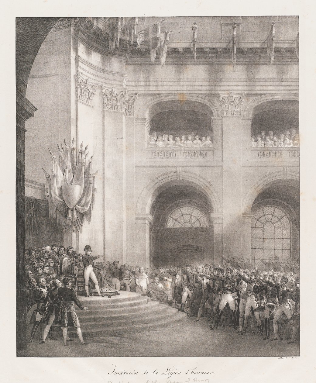 Formación de la Legión de Honor, principios del siglo XIX de Charles Etienne Pierre Motte