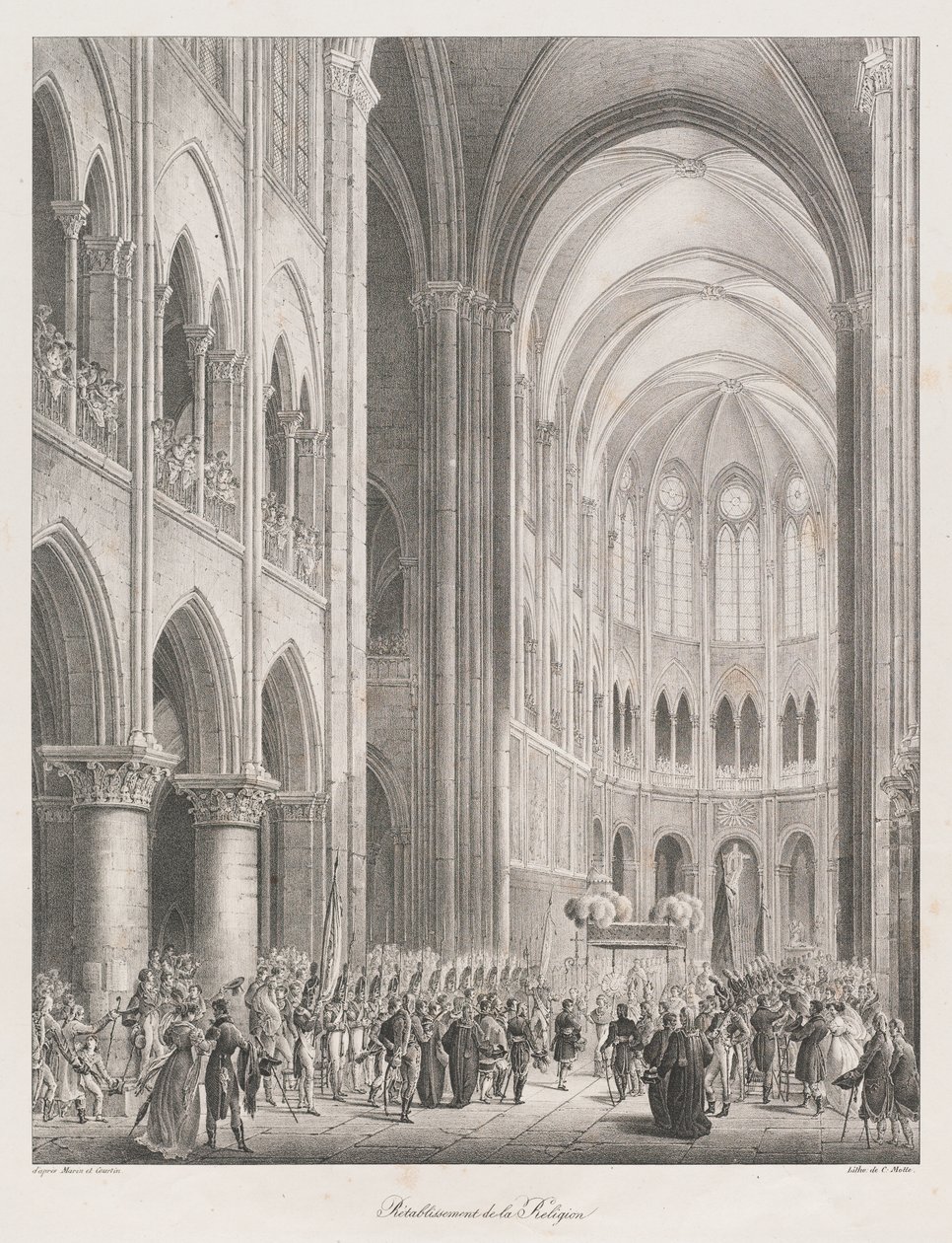 Restablecimiento de la Iglesia, principios del siglo XIX de Charles Etienne Pierre Motte