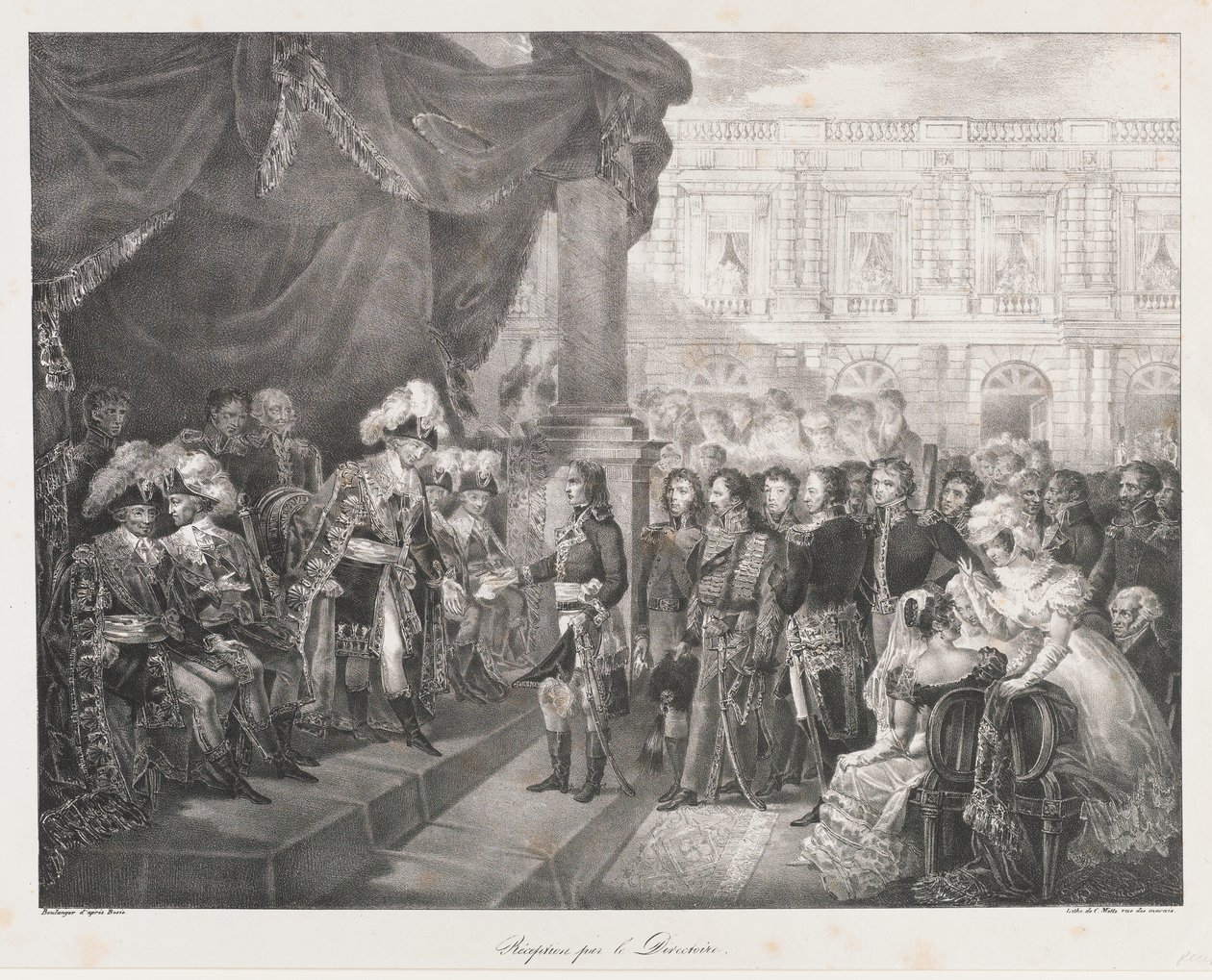 Recepción por el Directorio, principios del siglo XIX de Charles Etienne Pierre Motte