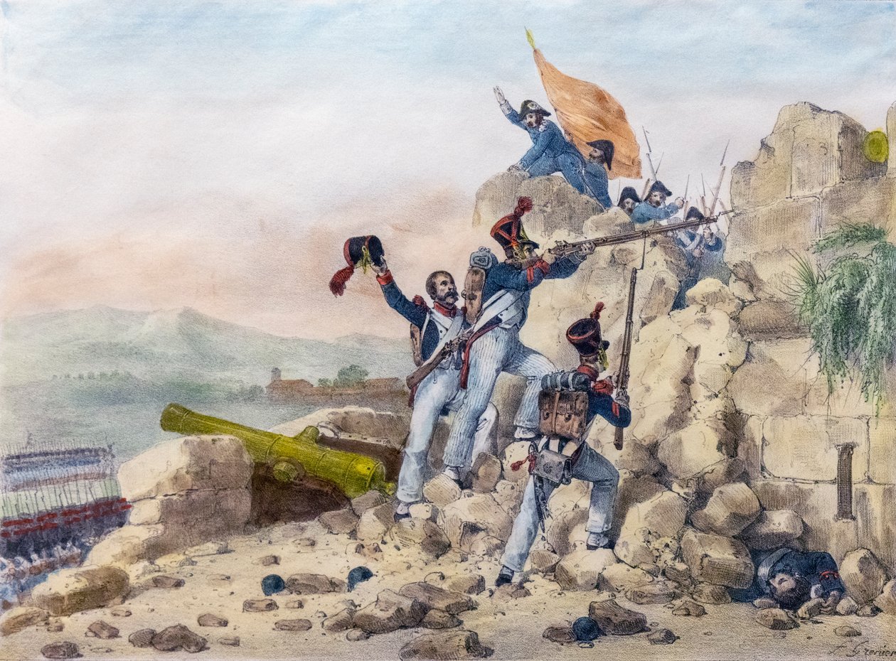 La rendición de Ciudad Rodrigo, España de Charles Etienne Pierre Motte