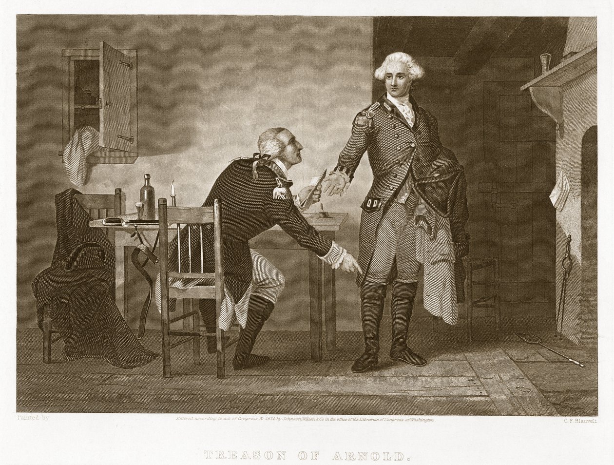 Traición de Arnold, pub. 1874 de Charles F. Blauvelt