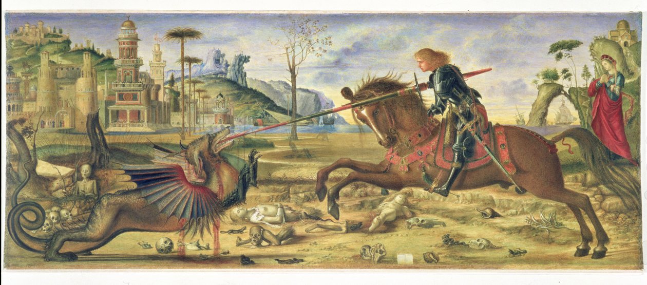 Después de Carpaccio - San Jorge y el Dragón, 1885 de Charles Fairfax Murray