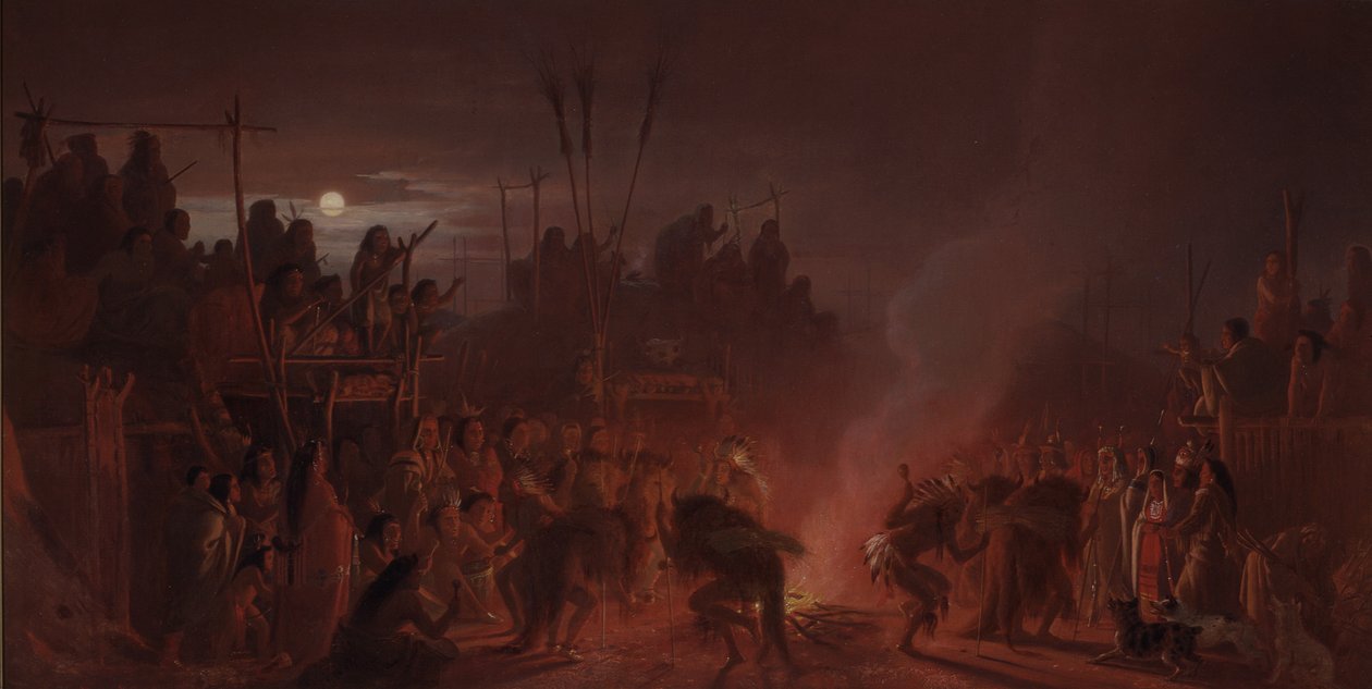 El baile del búfalo de Charles Ferdinand Wimar