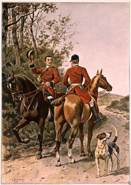 El encuentro, grabado por Rougeron-Vignerot, 1892 de Charles Fernand de Condamy
