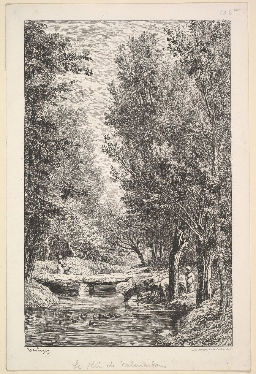 Un arroyo en el valle de Mondois de Charles Francois Daubigny
