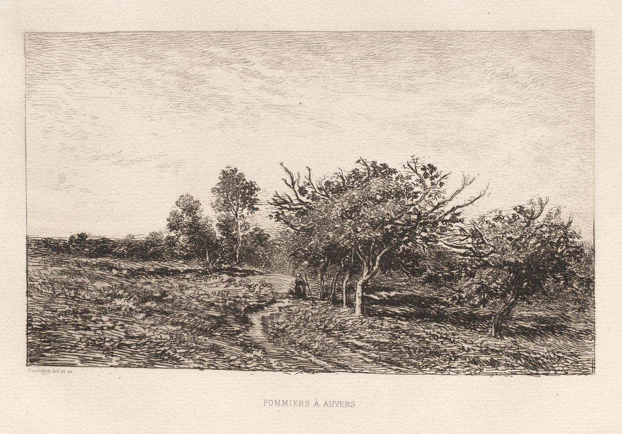 Manzanos en Auvers de Charles Francois Daubigny