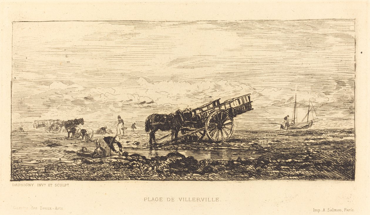 Playa de Villerville de Charles Francois Daubigny