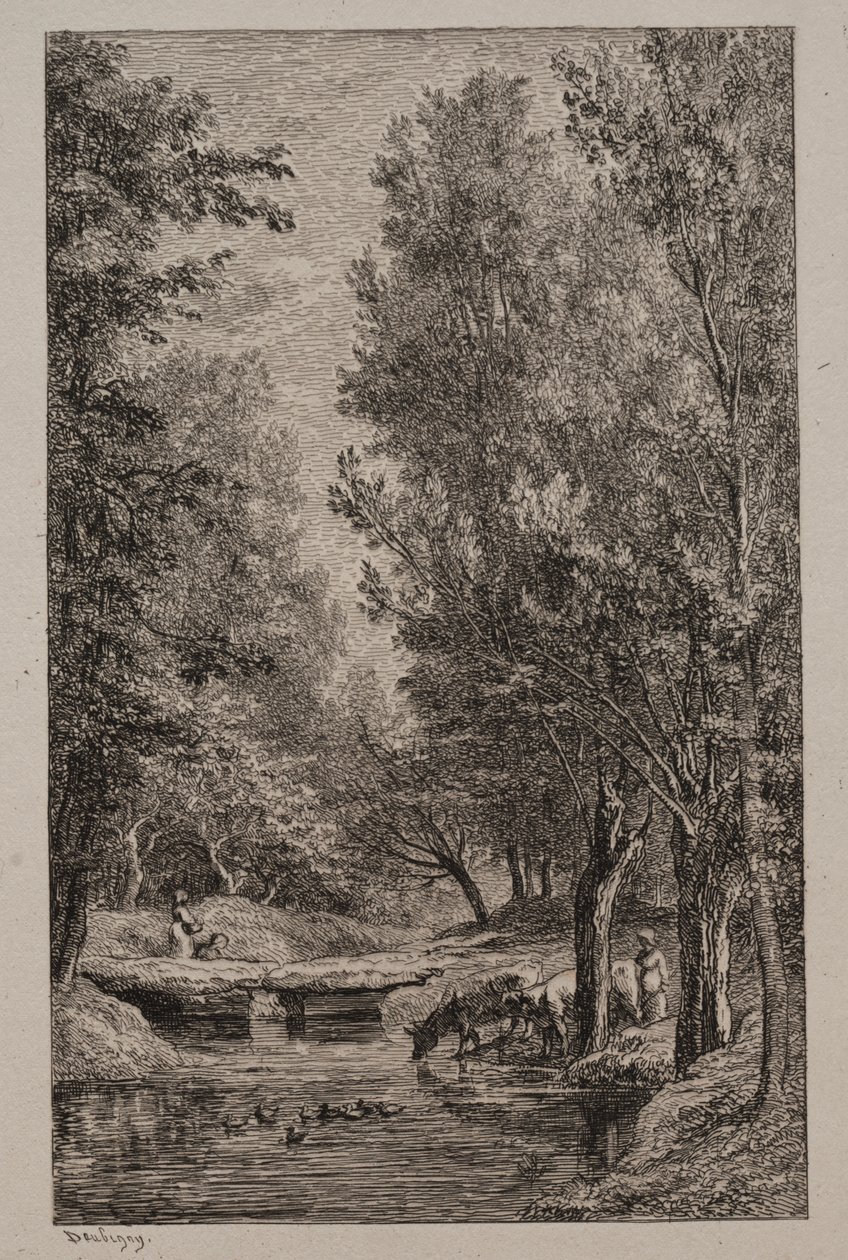 Arroyo en el Valle Mondois de Charles Francois Daubigny