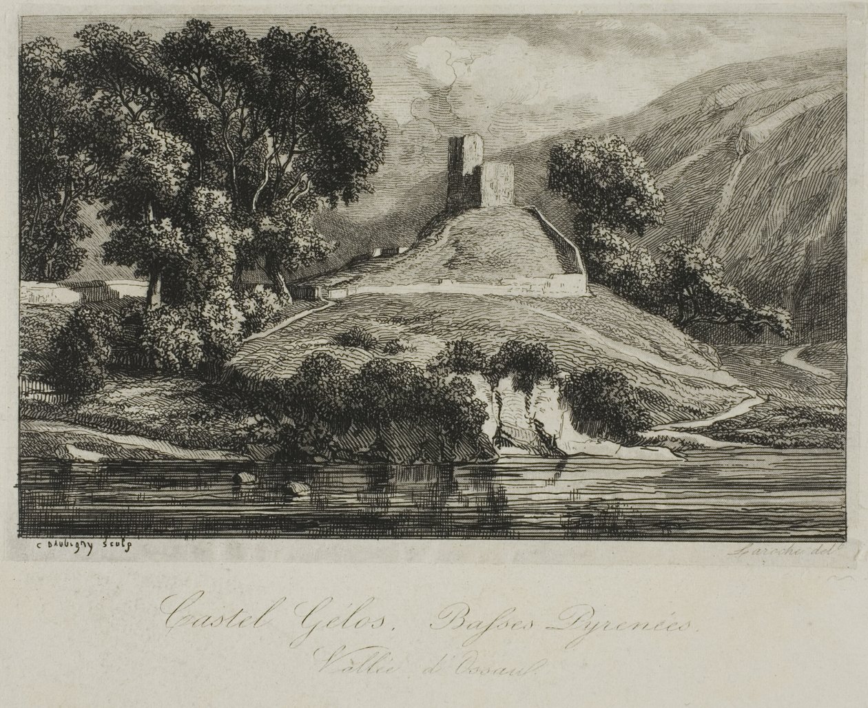 Castel Gélos (Valle de Ossau) de Charles Francois Daubigny