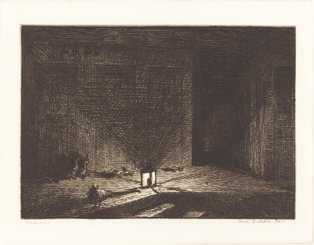 Interior de una posada de Charles Francois Daubigny