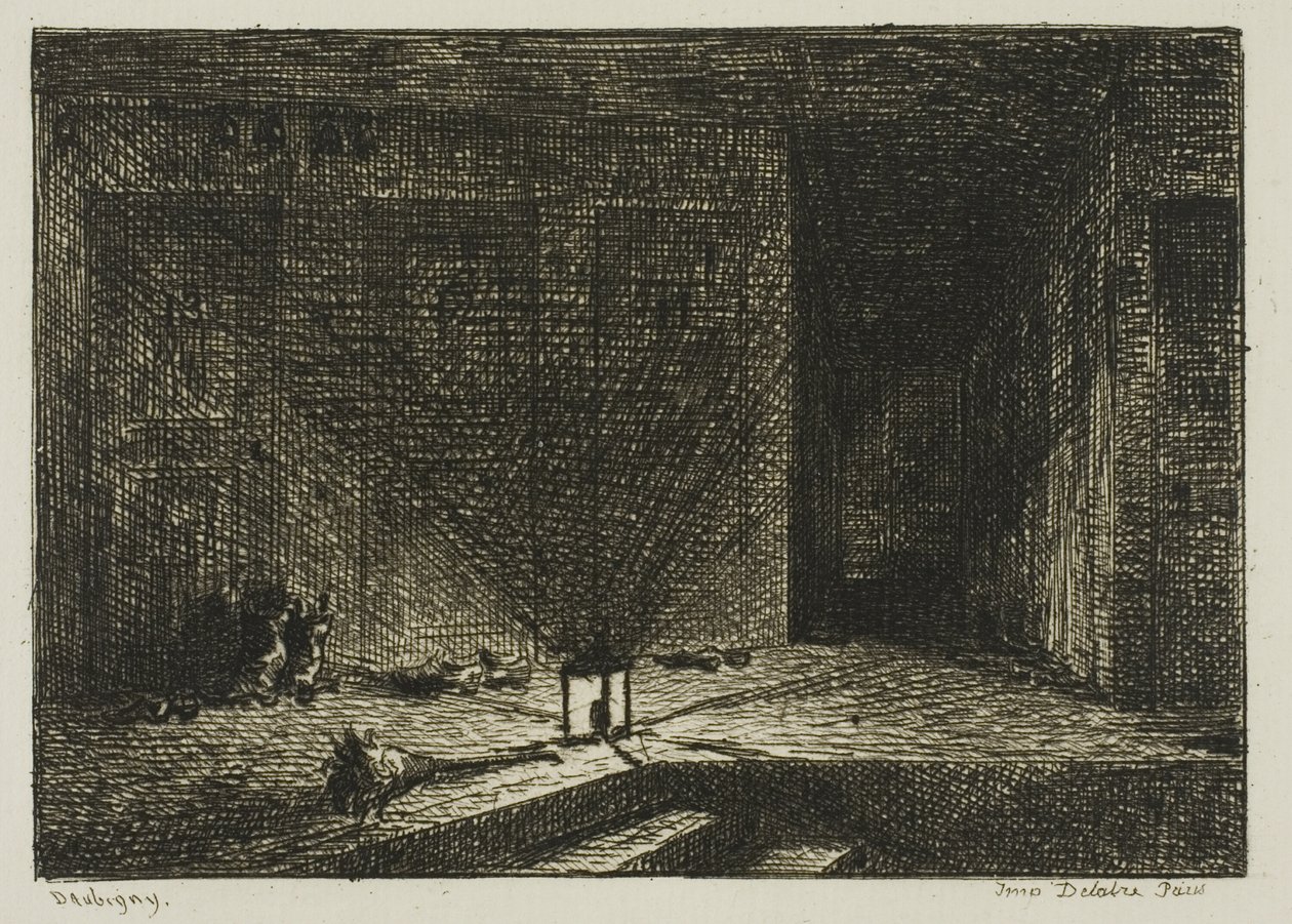 Interior de una Posada (El Corredor de una Posada) de Charles Francois Daubigny