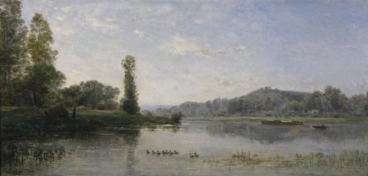 Paisaje con un río de Charles Francois Daubigny