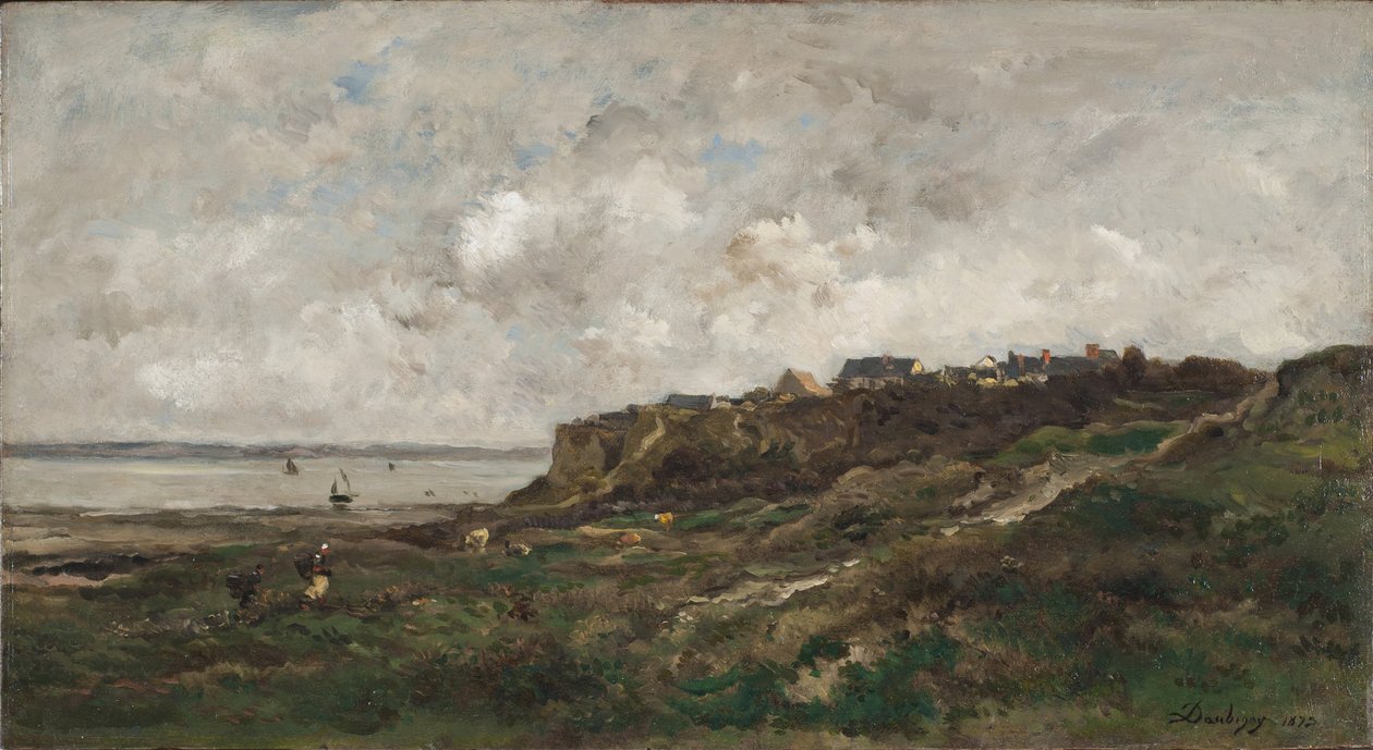 Marea baja en Villerville, Francia de Charles Francois Daubigny