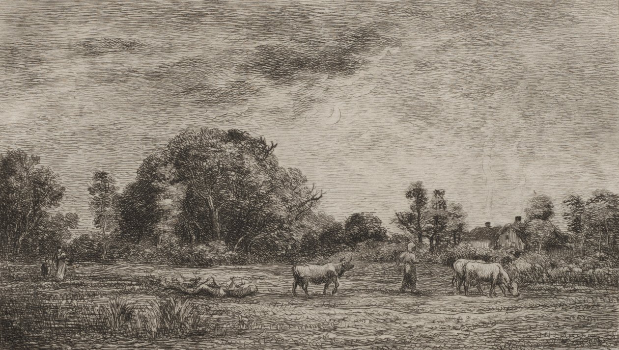 Salida de la luna, 1861 de Charles Francois Daubigny