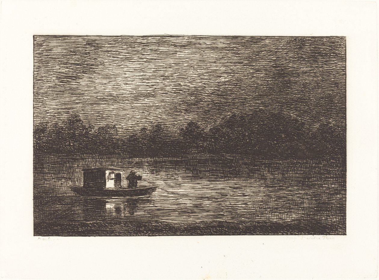 Viaje nocturno, 2ª placa de Charles Francois Daubigny
