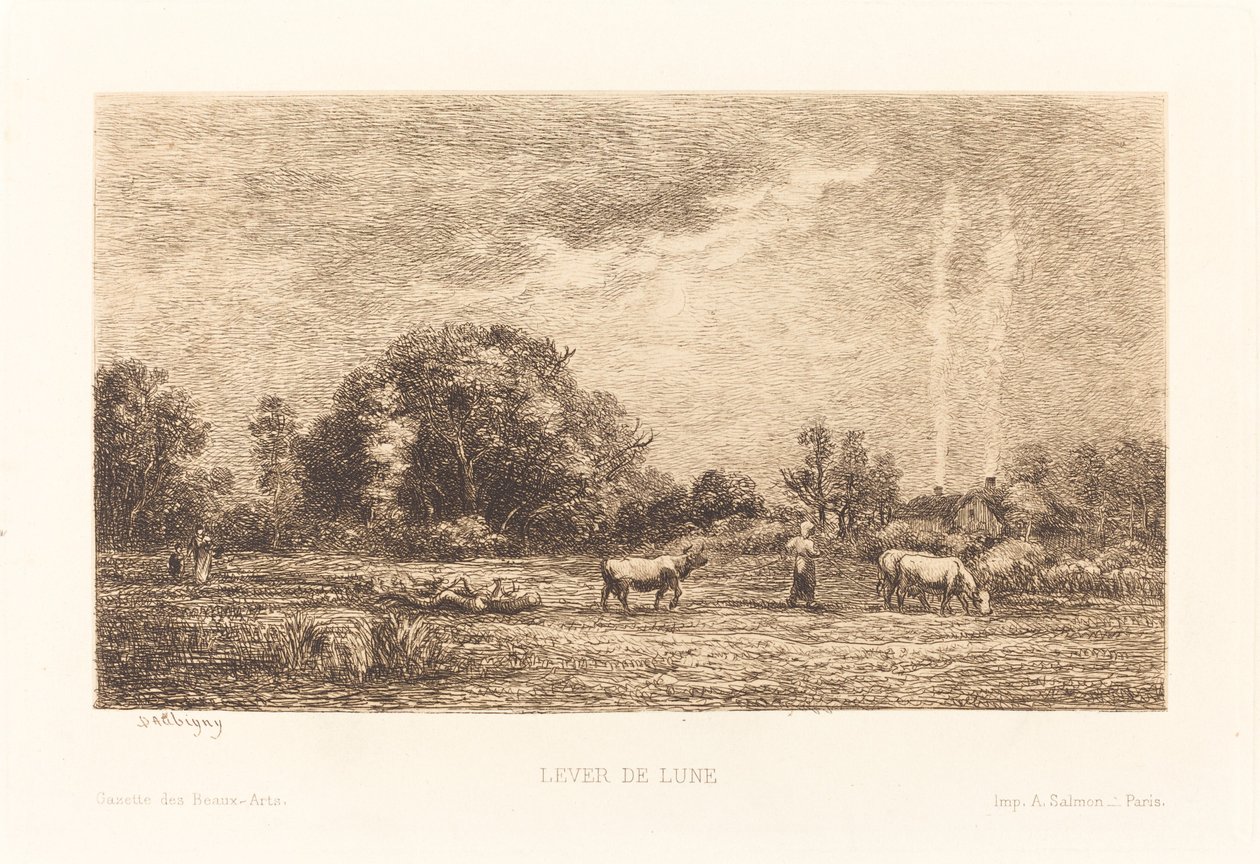 Luna Creciente de Charles Francois Daubigny