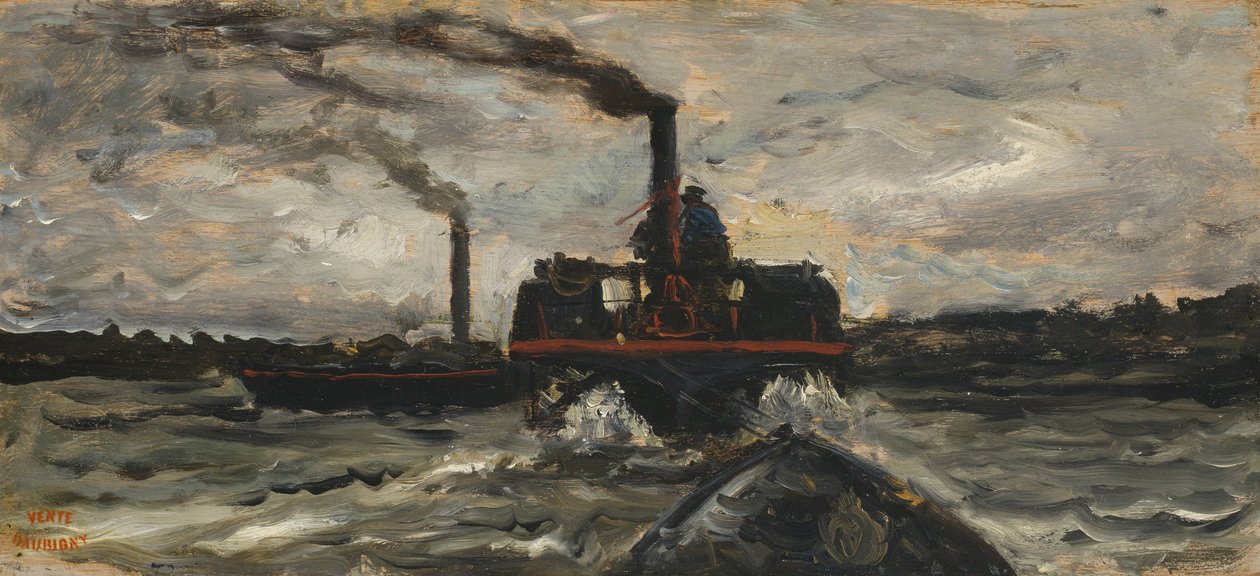 Barco fluvial, c.1860 de Charles Francois Daubigny