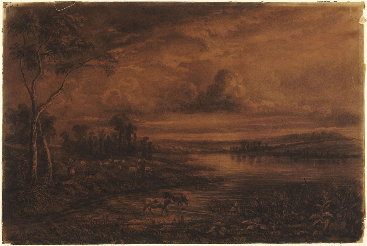 Paisaje fluvial de Charles Francois Daubigny
