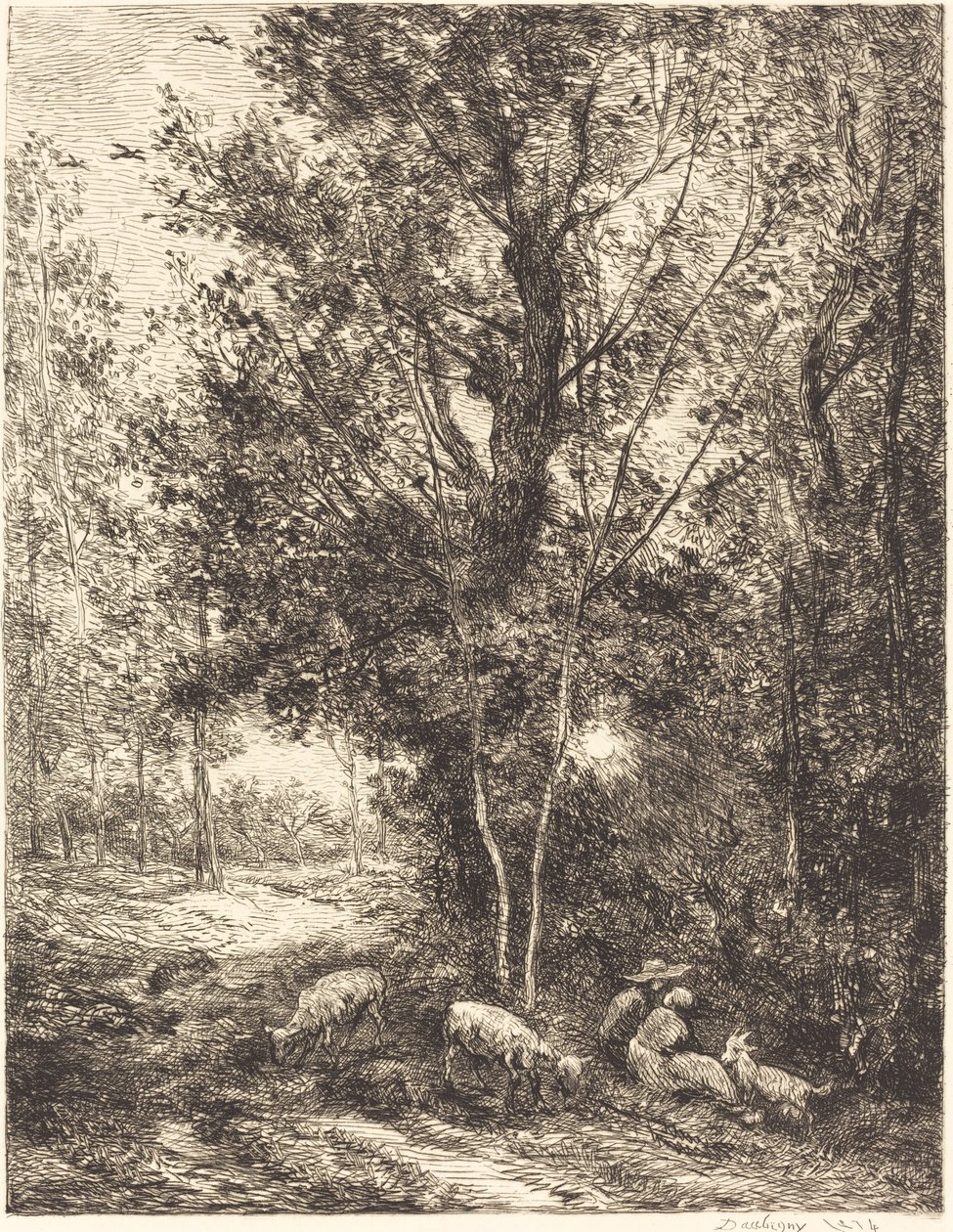 Pastor y Pastora de Charles Francois Daubigny