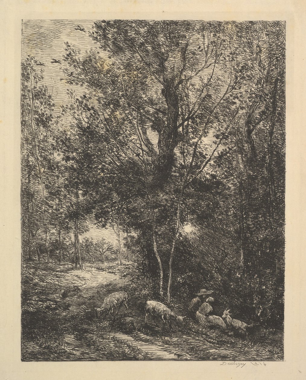 Pastor y pastora de Charles Francois Daubigny