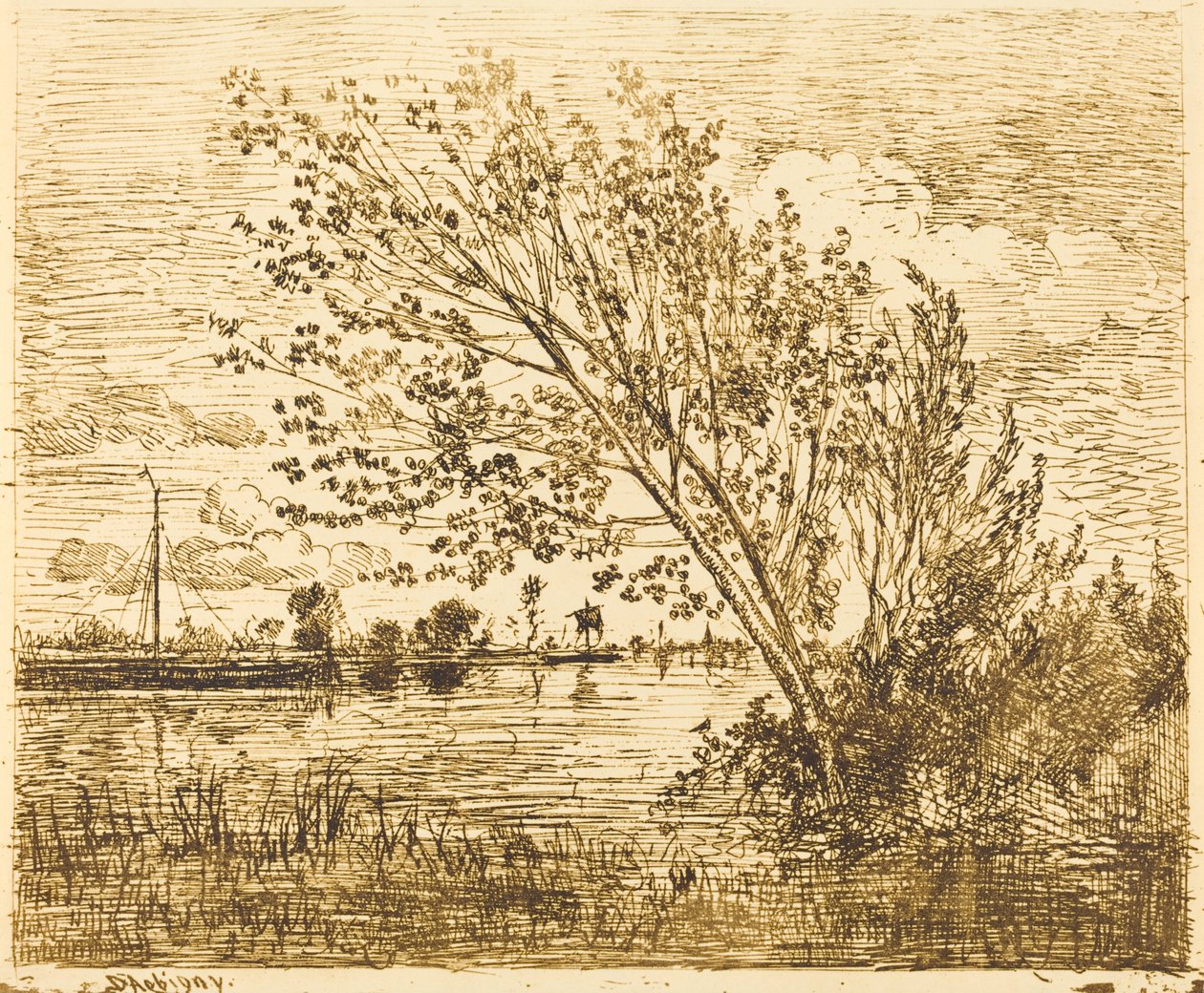 Grupo de alisos de Charles Francois Daubigny