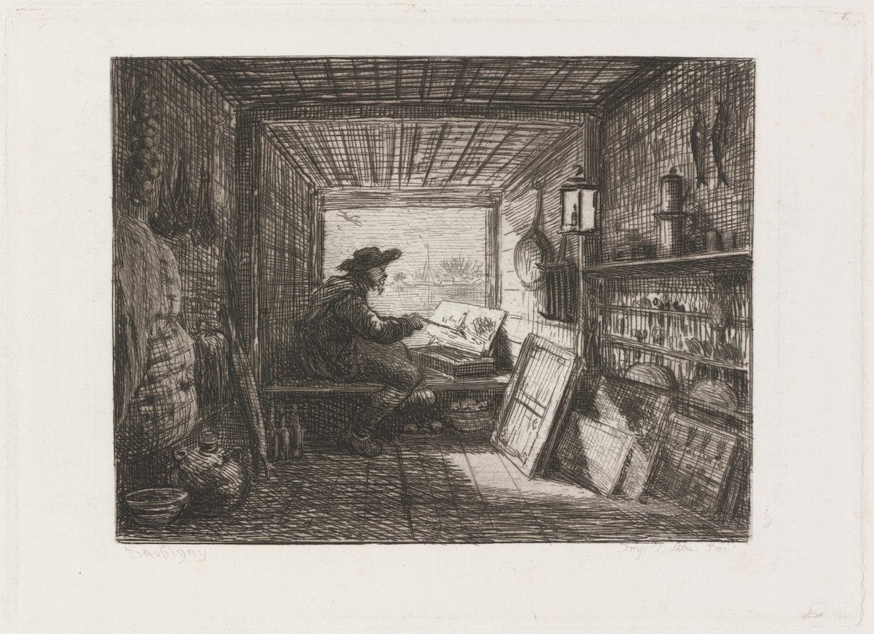 Estudio en el barco de Charles Francois Daubigny