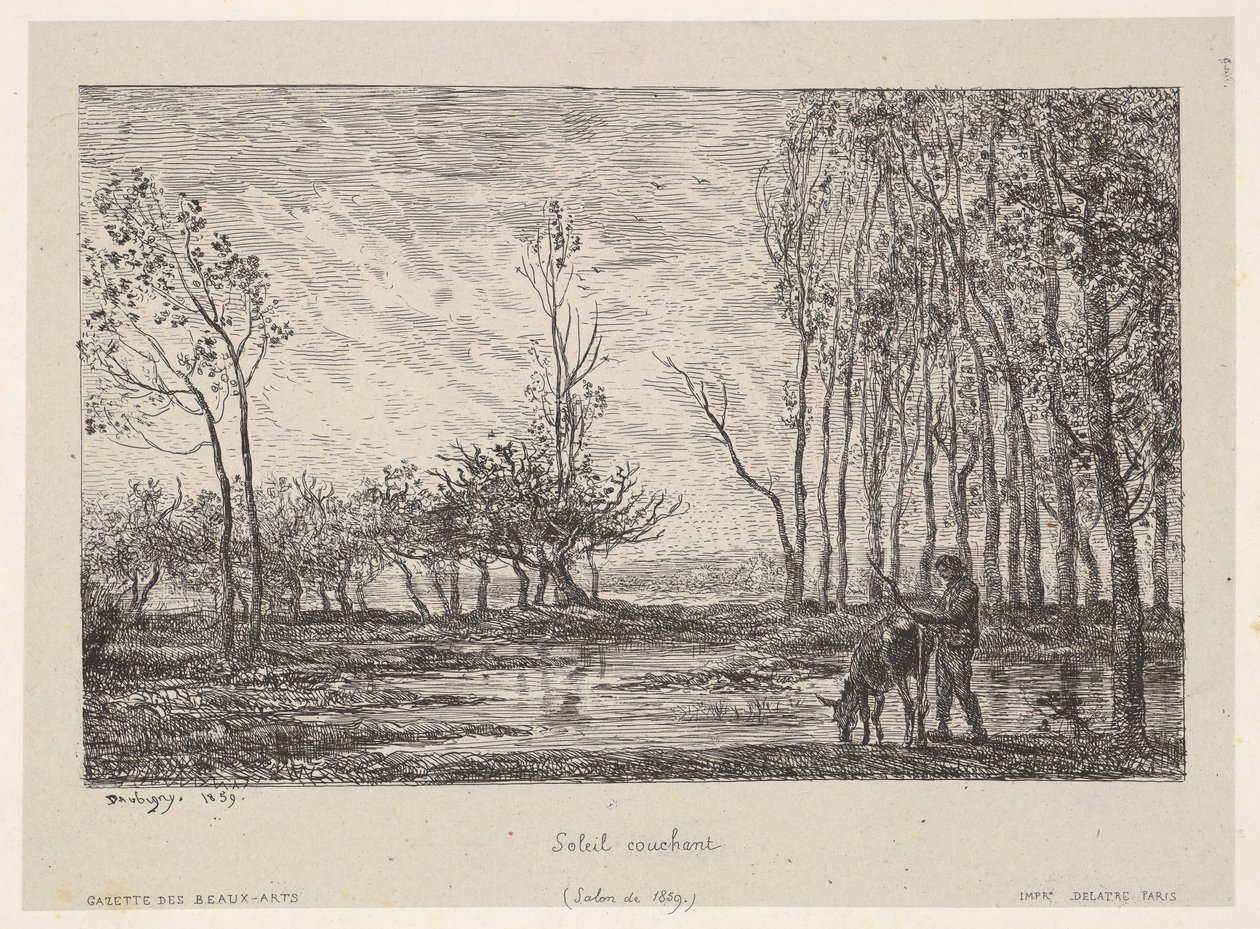Atardecer de Charles Francois Daubigny