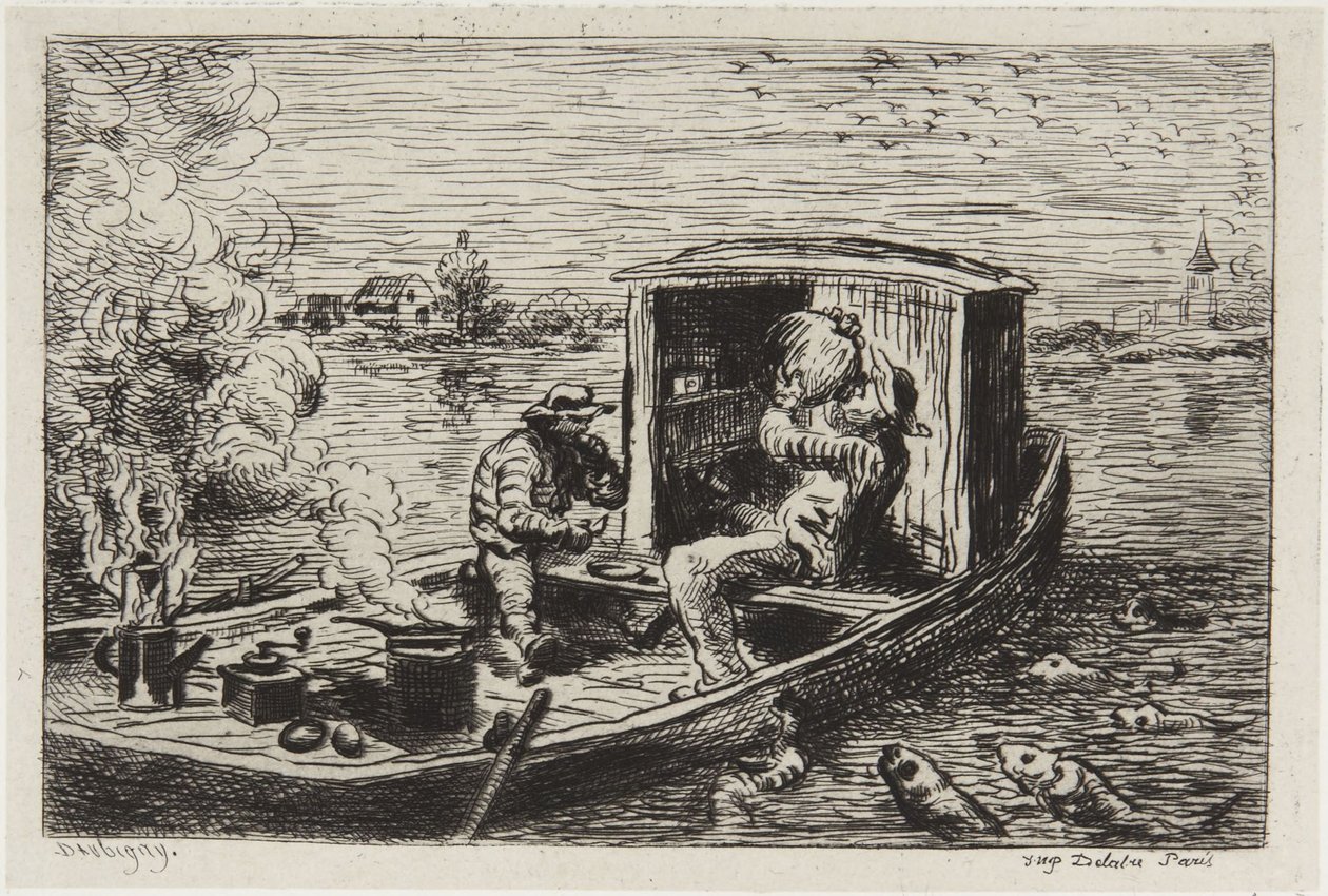 Tragarse una comida de Charles Francois Daubigny