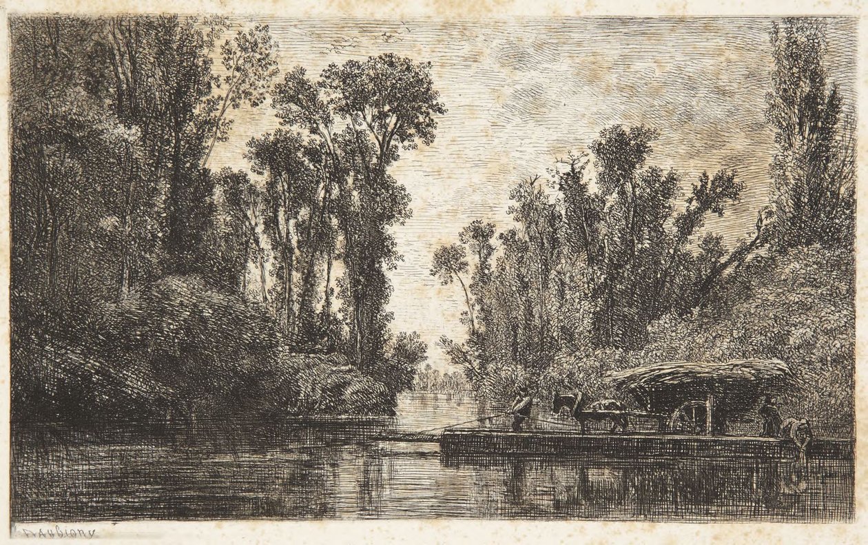 El transbordador de Bezons de Charles Francois Daubigny