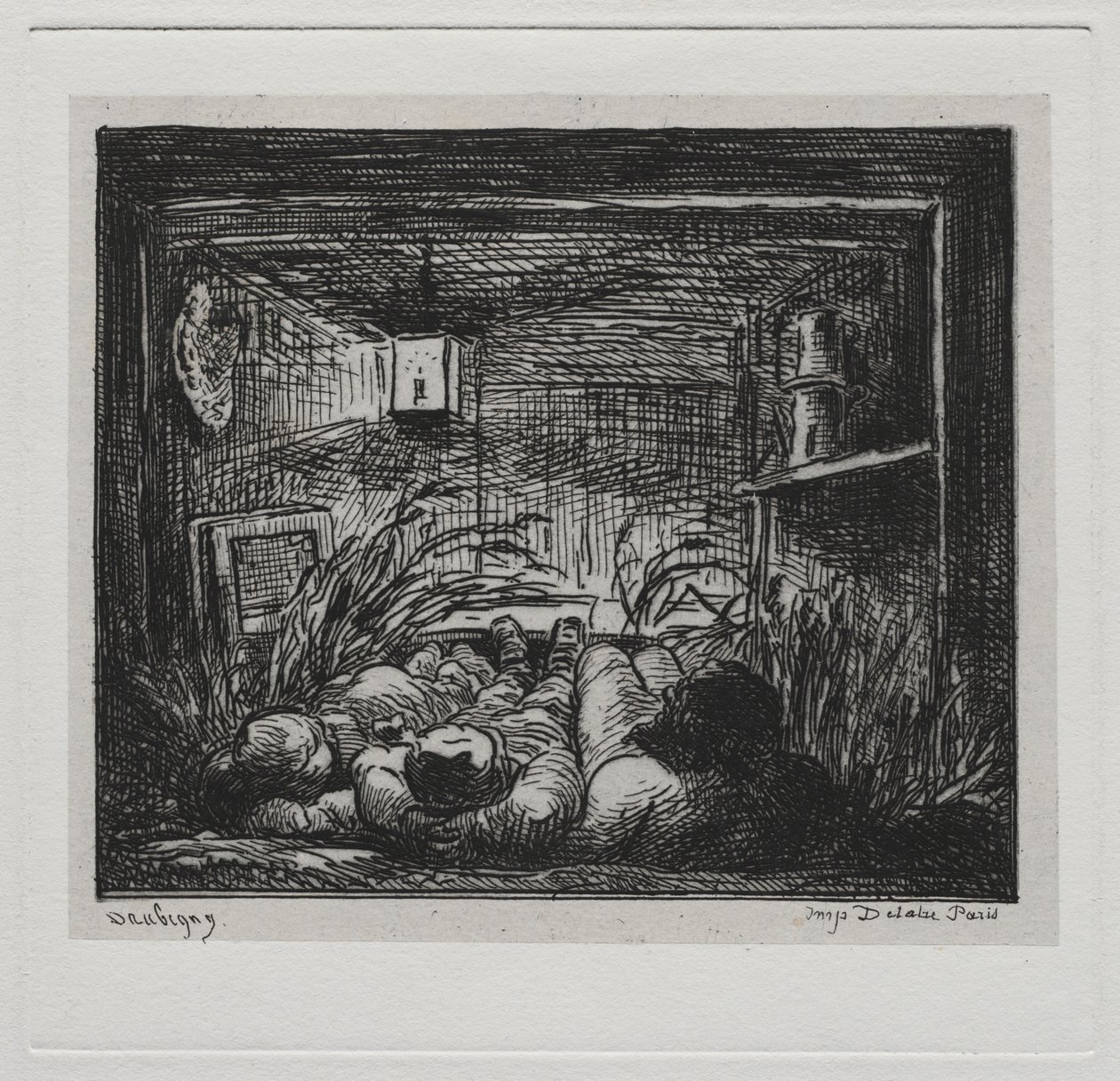 El Paseo en Barco: Dormir a Bordo del "Botin" (Noche en el Barco) de Charles Francois Daubigny
