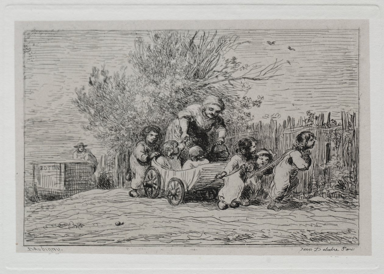 The Boat Trip: Heritage of the Cart (Los niños con el carro) de Charles Francois Daubigny