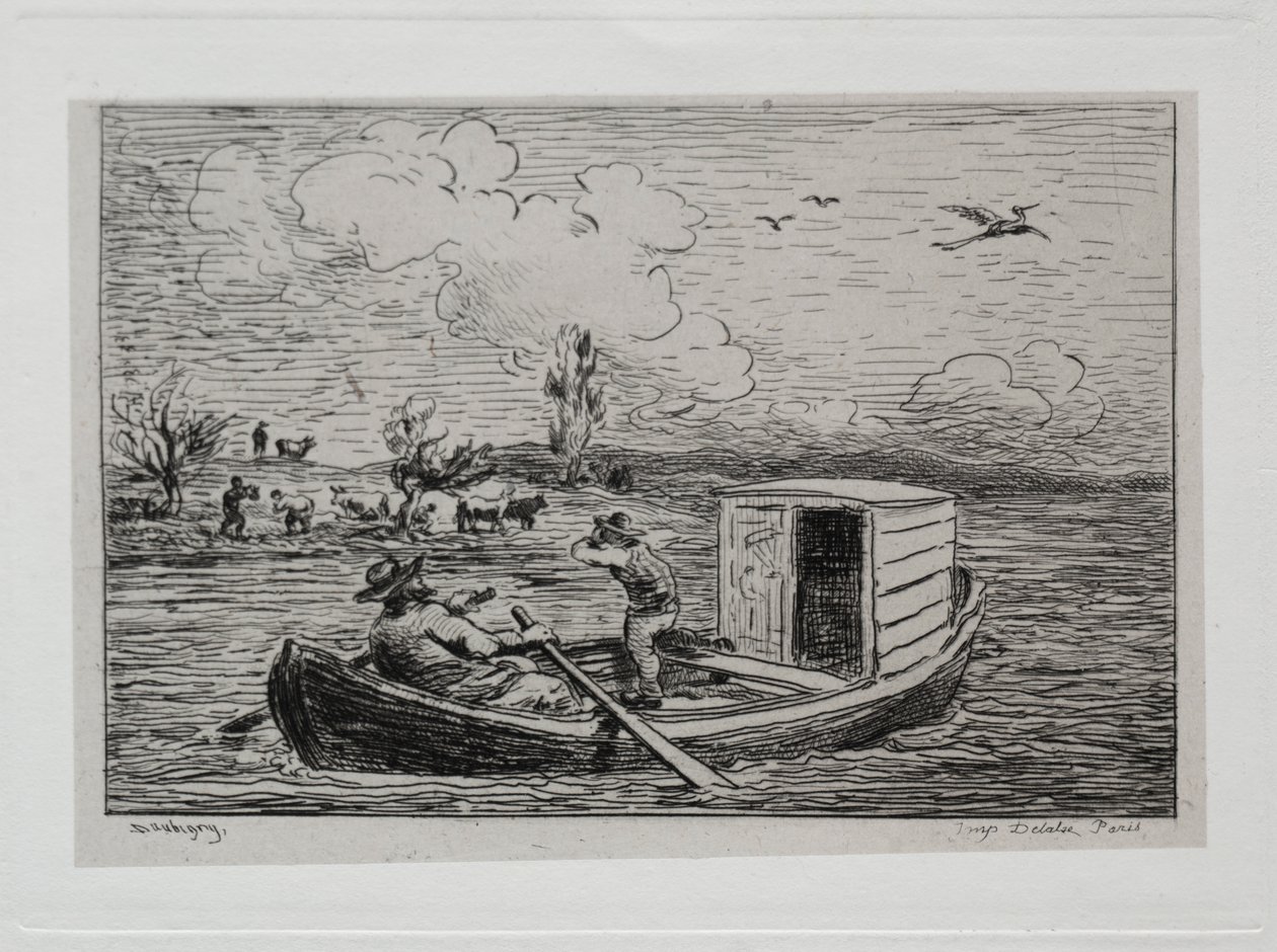 El viaje en barco: Le Mot de Cambronne (El duelo de insultos) de Charles Francois Daubigny