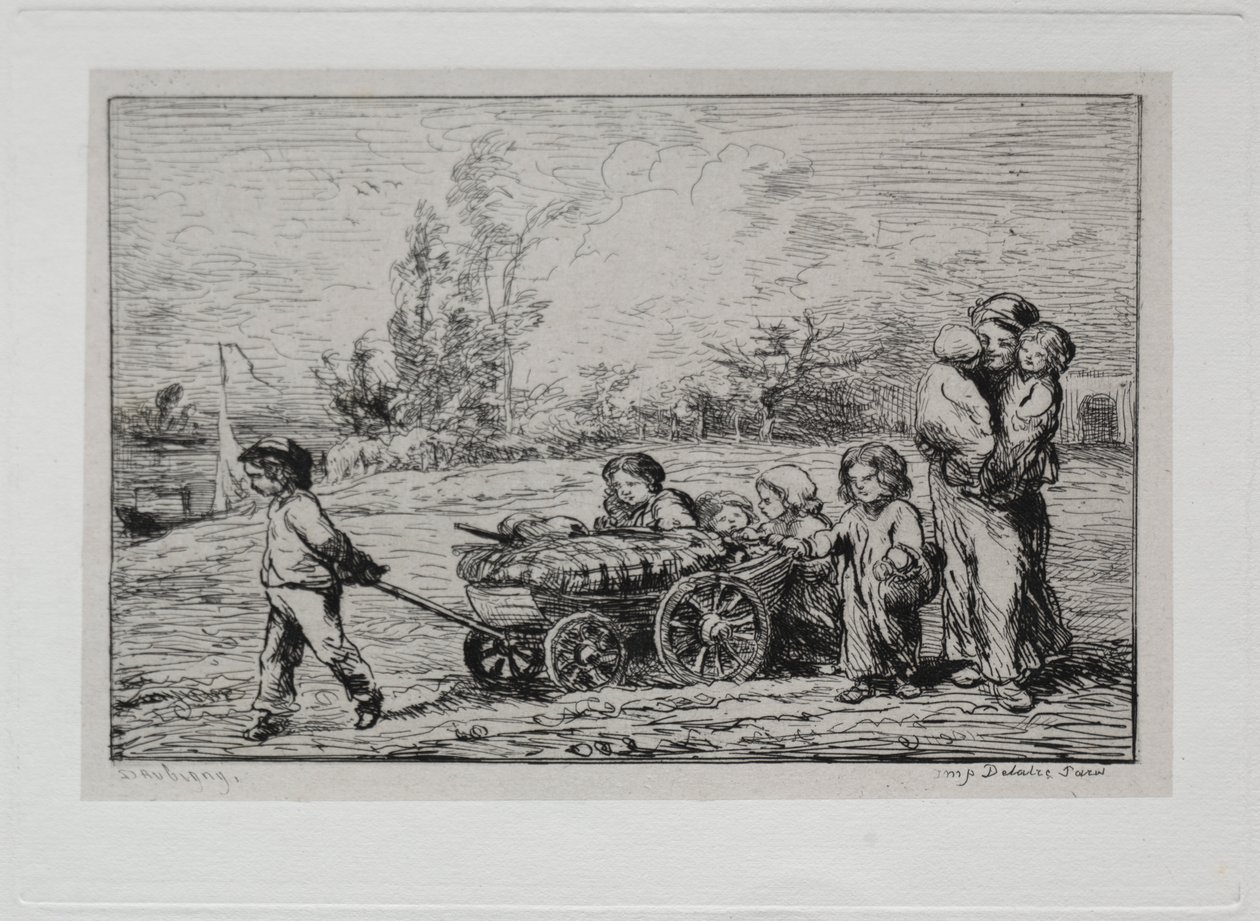 El viaje en barco: mudarse a "Le Botin" (El mobiliario del barco) o mudarse al barco de Charles Francois Daubigny