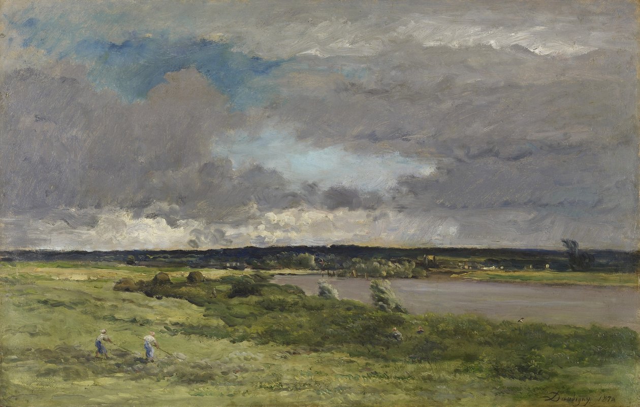 La tormenta que se acerca; Principios de primavera de Charles Francois Daubigny