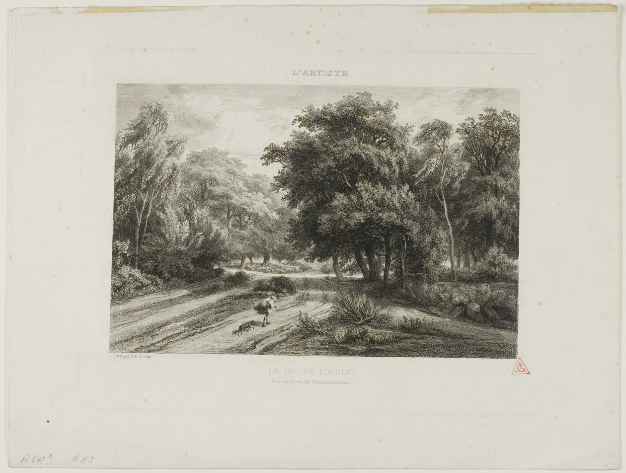 El nido del águila en el bosque de Fontainebleau de Charles Francois Daubigny