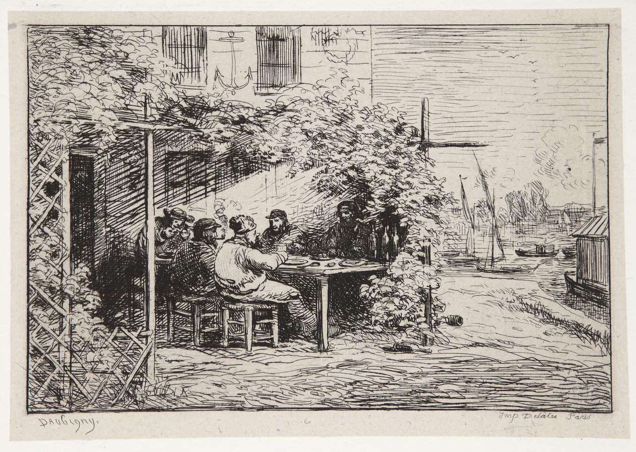 El desayuno de despedida en Asnières de Charles Francois Daubigny
