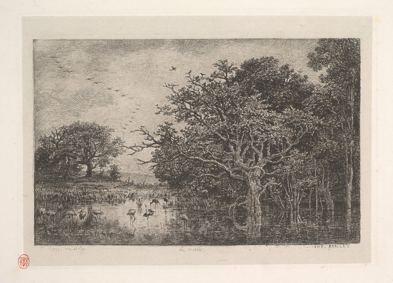 Los pantanos, 1851 de Charles Francois Daubigny